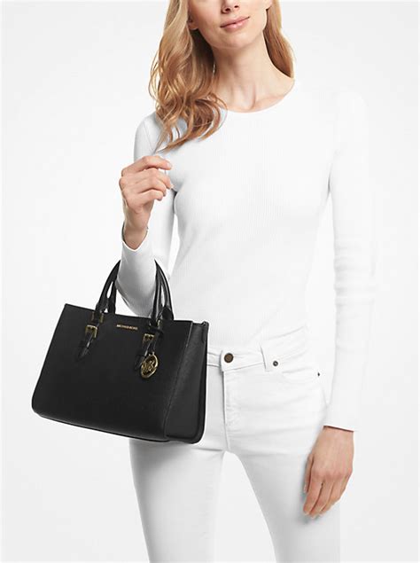 michael kors zipper medium leather|Charlotte Medium Saffiano Leather 2.